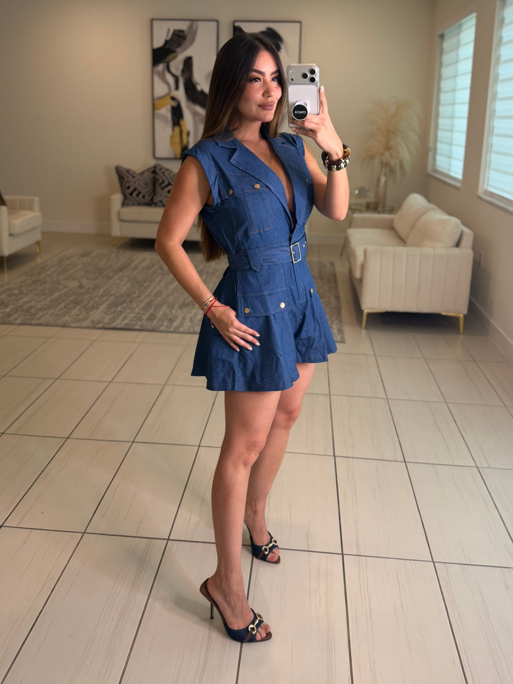 Soft Temptation Denim Romper