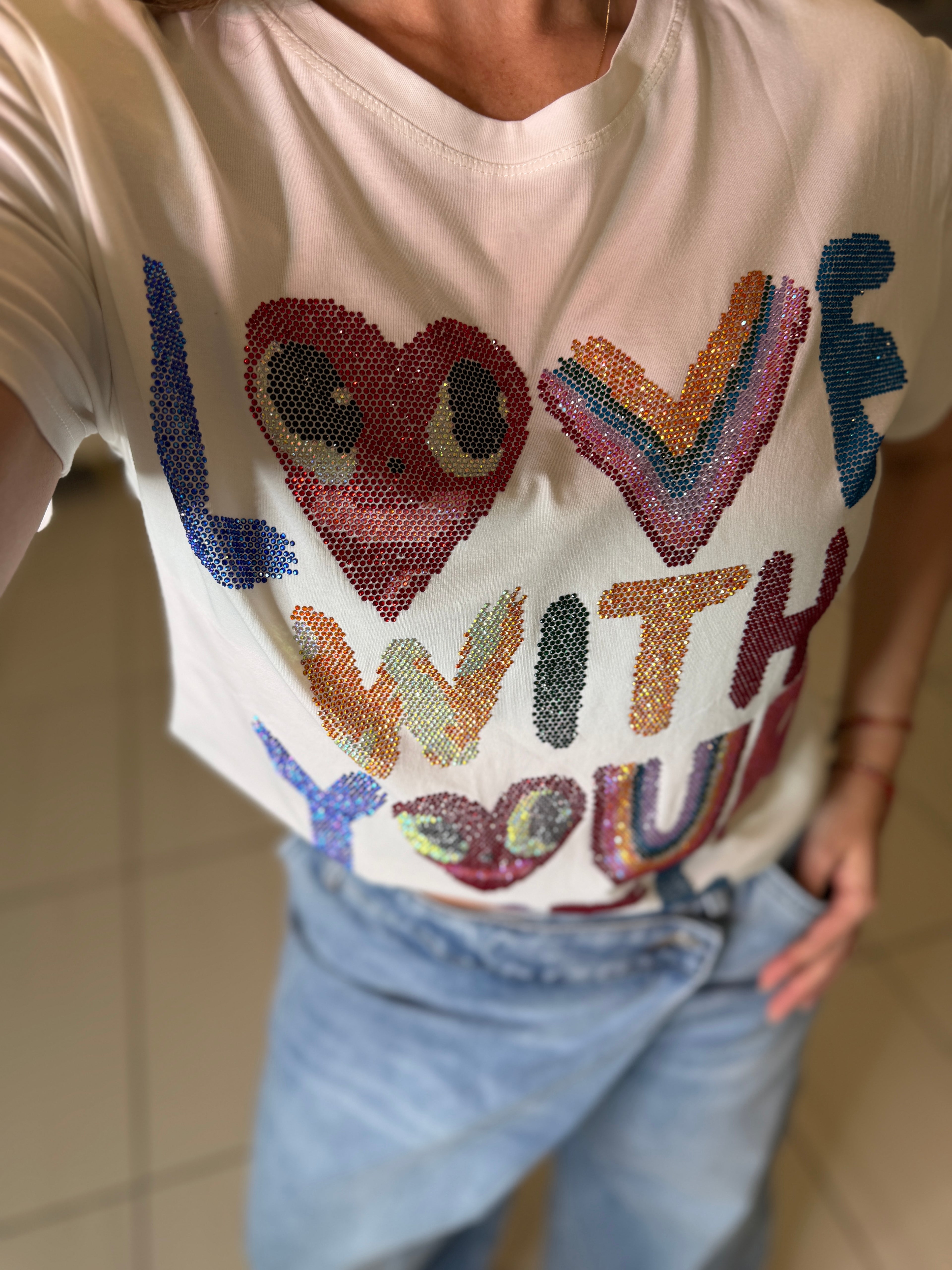 Love With Your Life White Tshirt