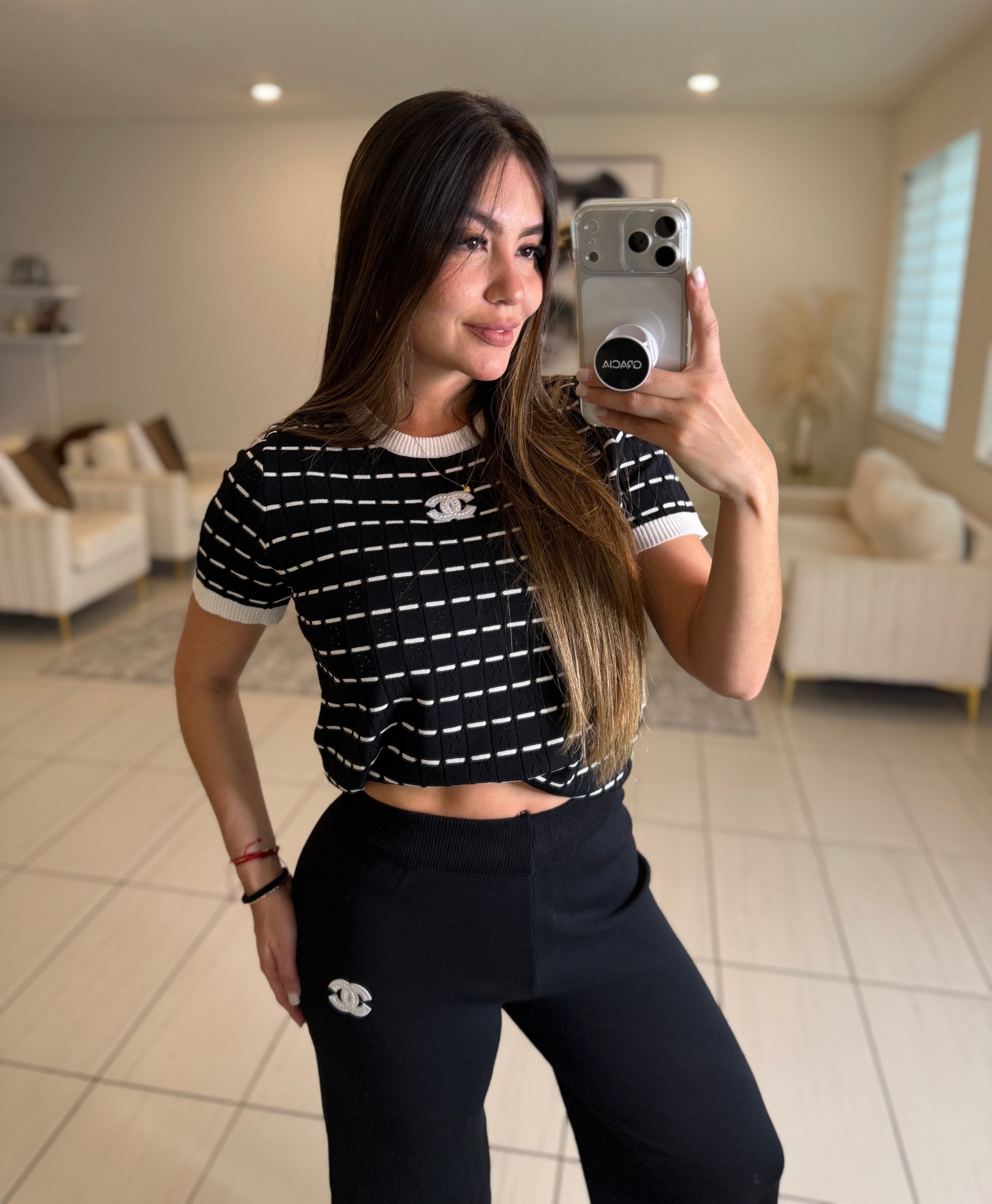 Simplicity Knit Black Pant Set