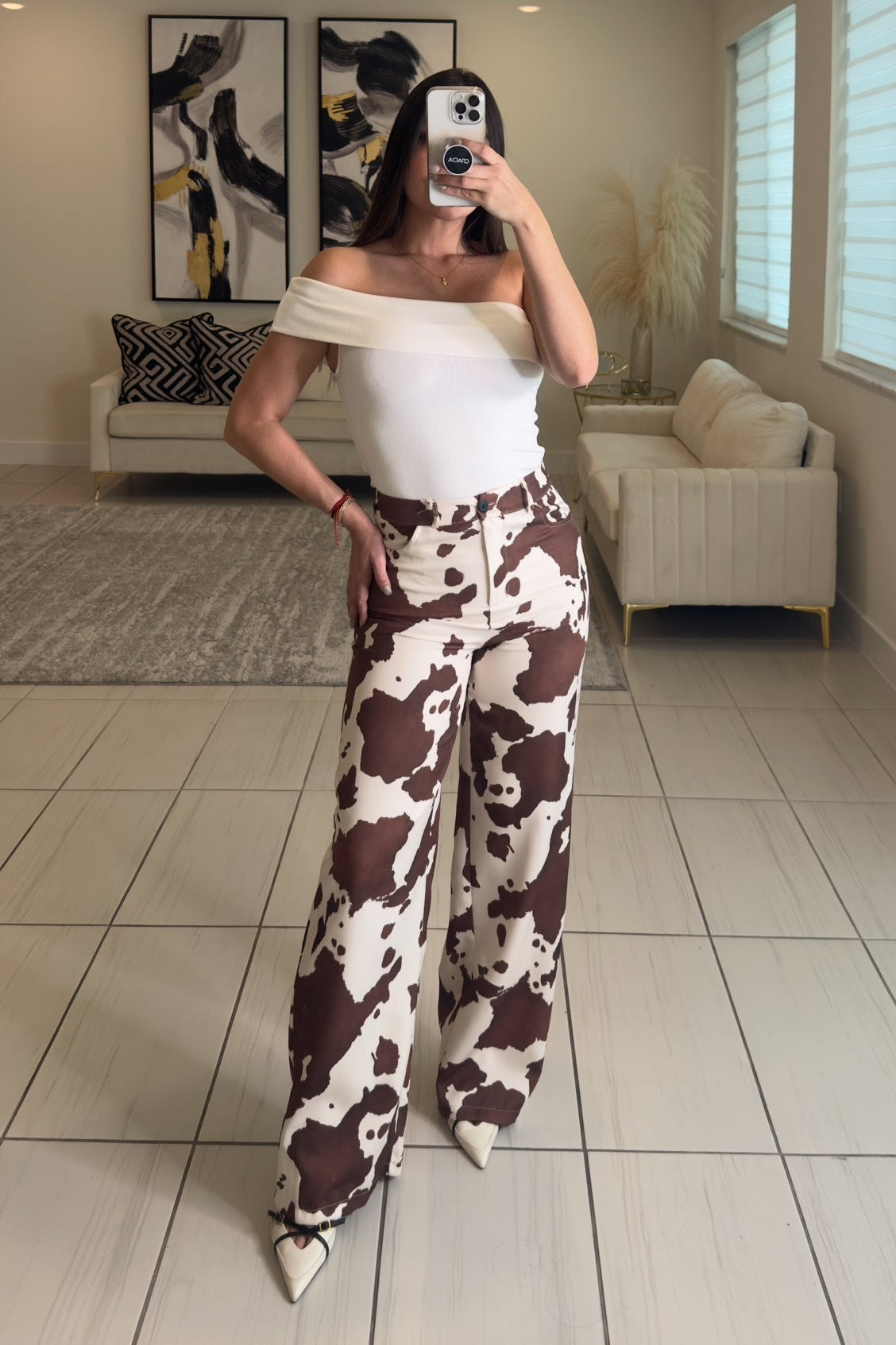 Chic Bandeau Neck White Top