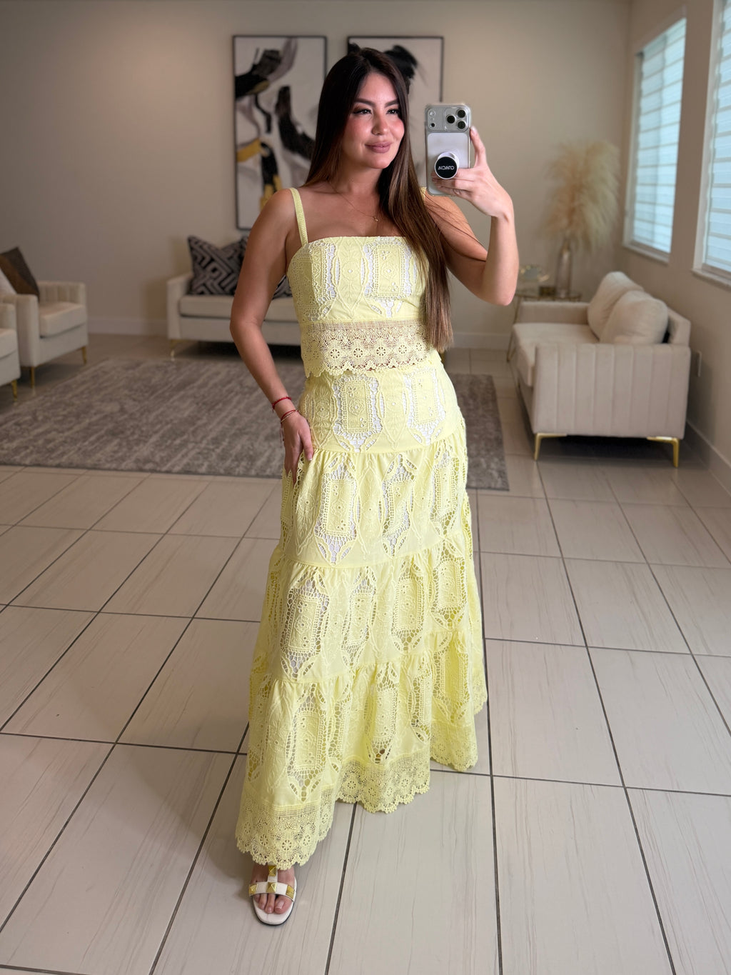 Living A Fairytale Yellow Skirt Set