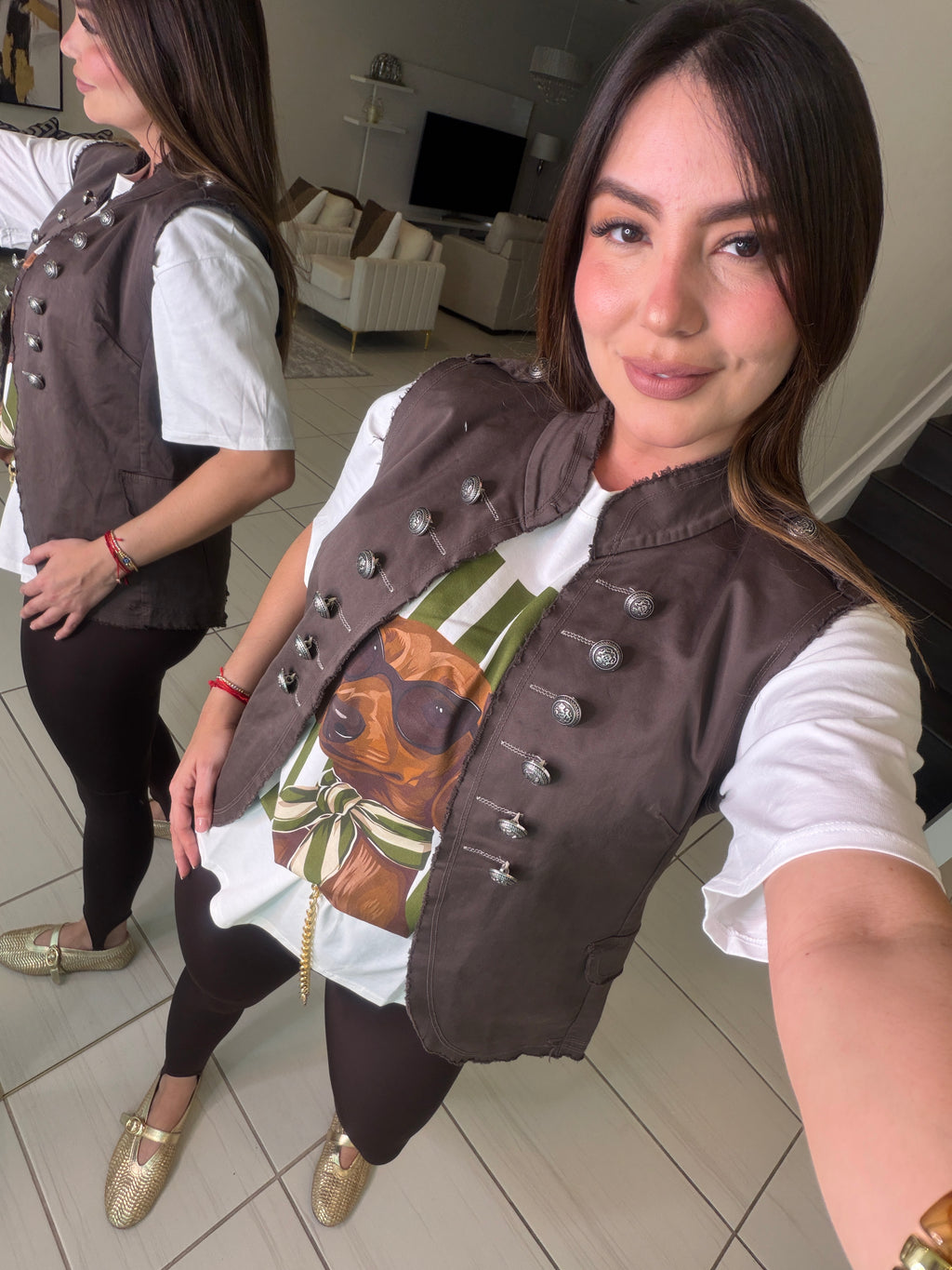 Napoleon Brown Vest Jacket