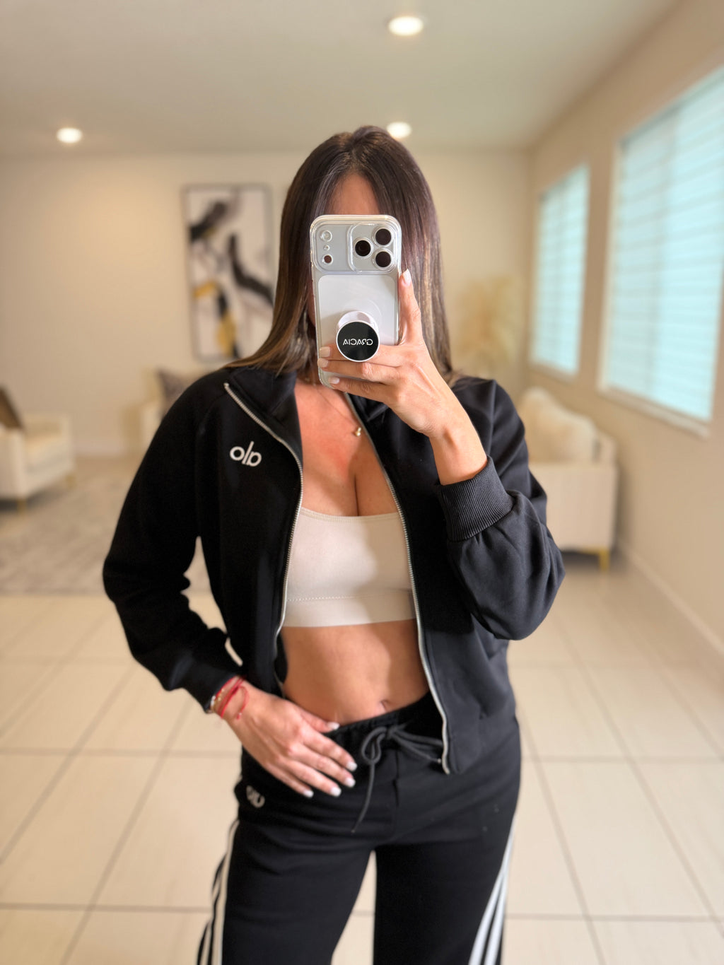 Stripes Halo Black Pant Set