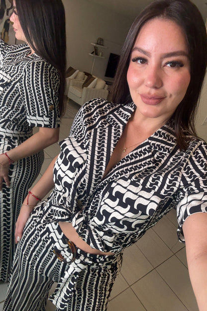 Modern Motion Black Pant Set