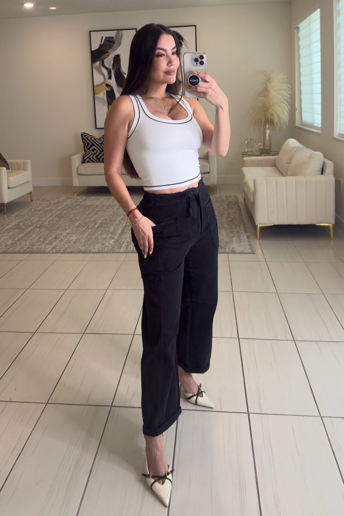 Epic Black Barrel Denim Pants