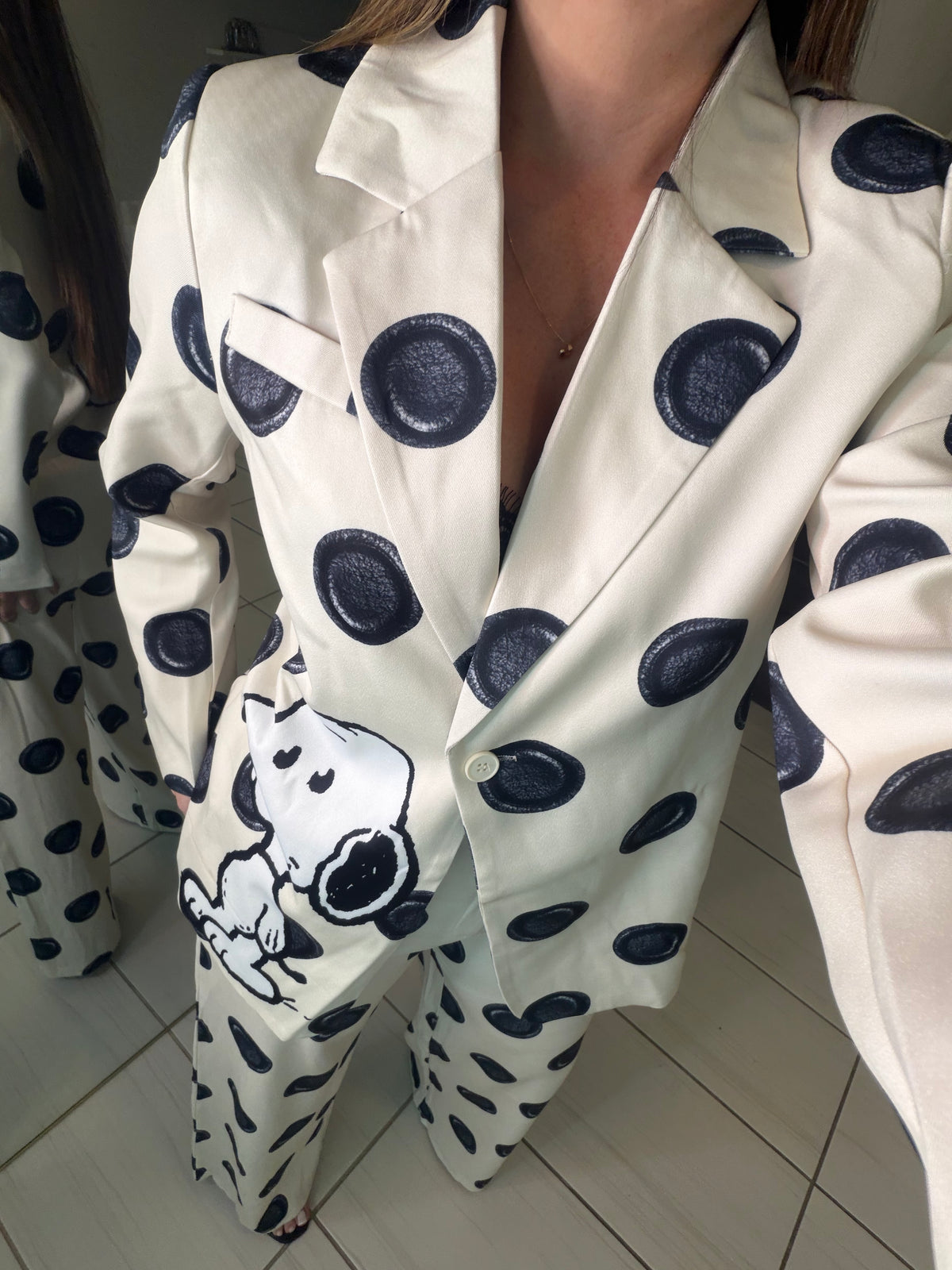 Couture Dots Ivory Pant Set