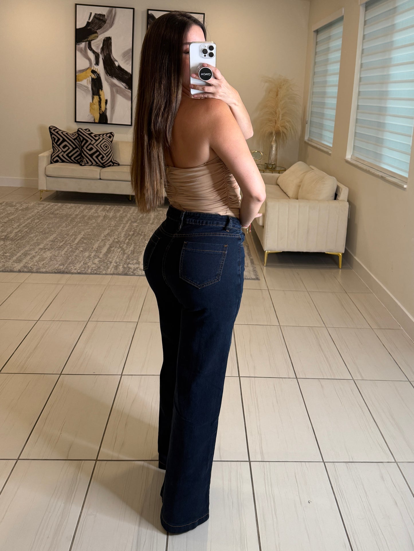 Iconic Elegance Denim Pant Set