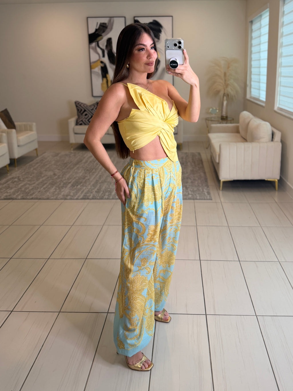 Spring Poise Blue Balloon Pants