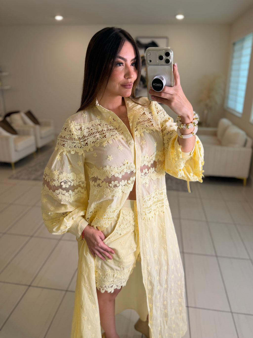 Soleil Yellow Shorts Set