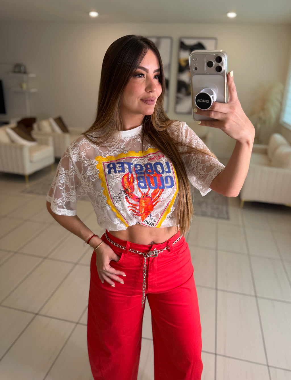 Lobster Club White Tshirt