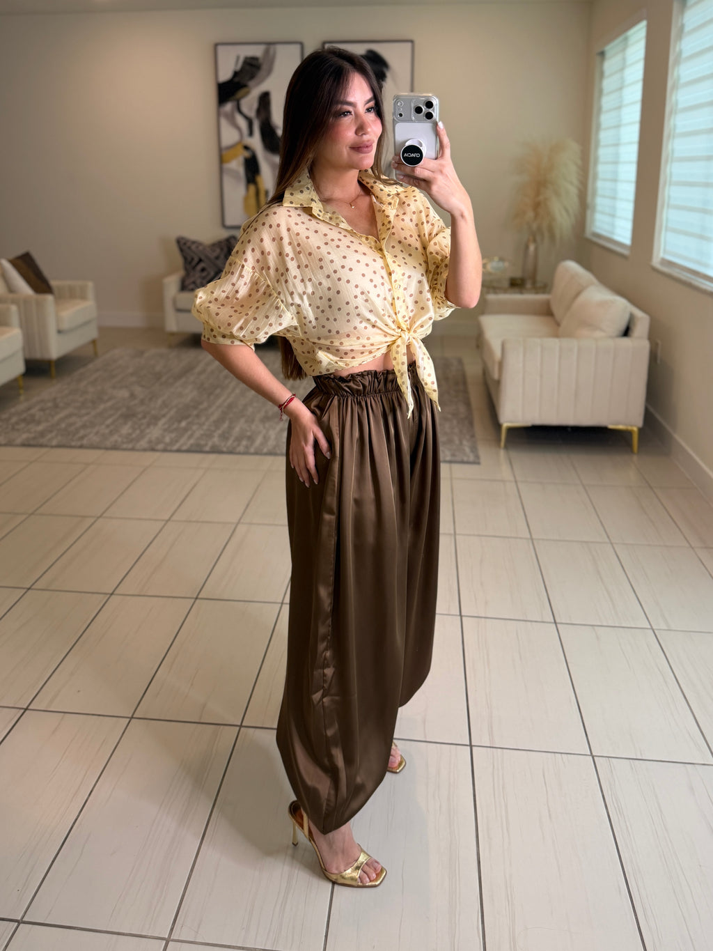 Fabulosity Brown Balloon Pants