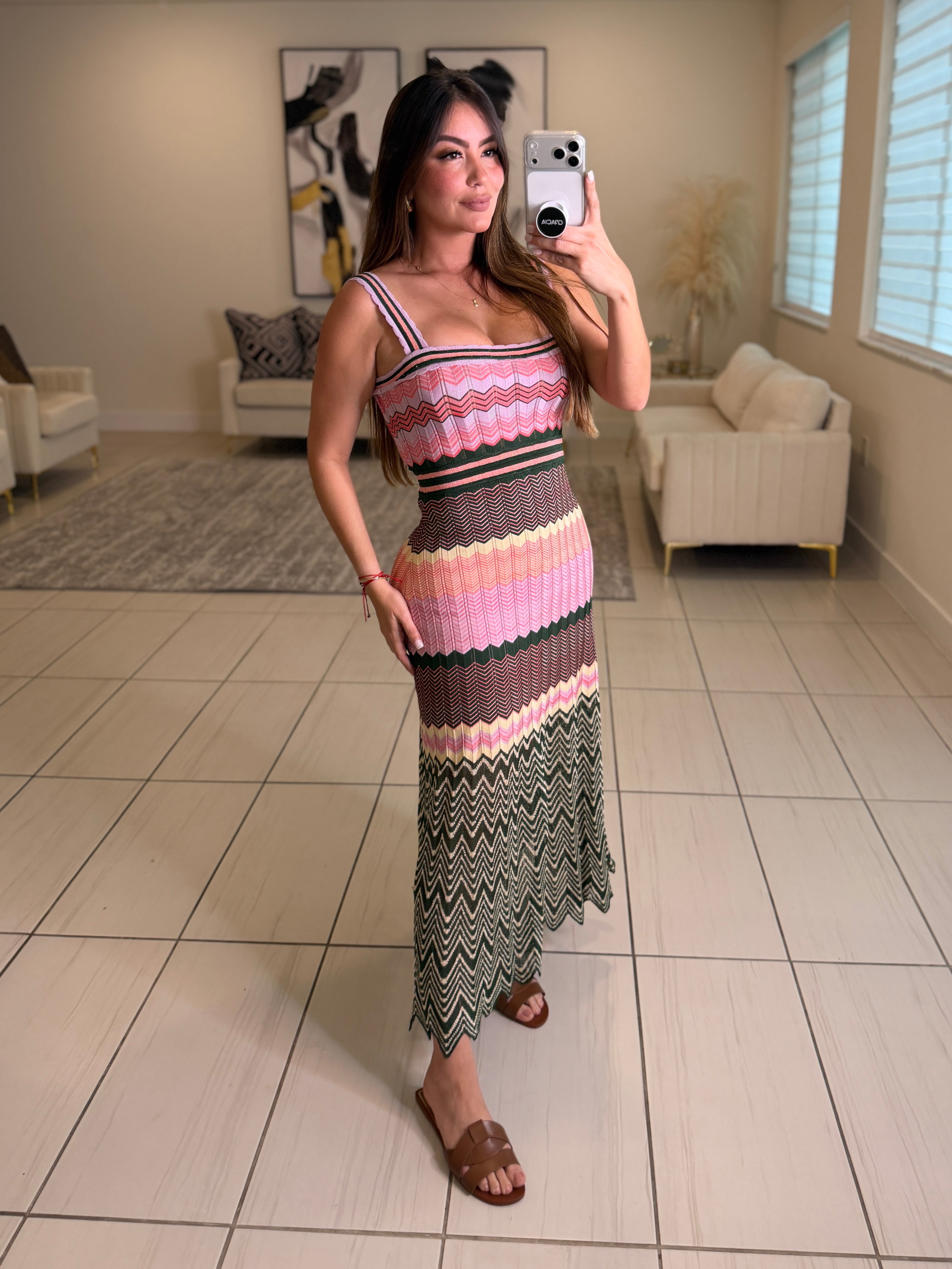 Heat Wave Colorful Knit Dress
