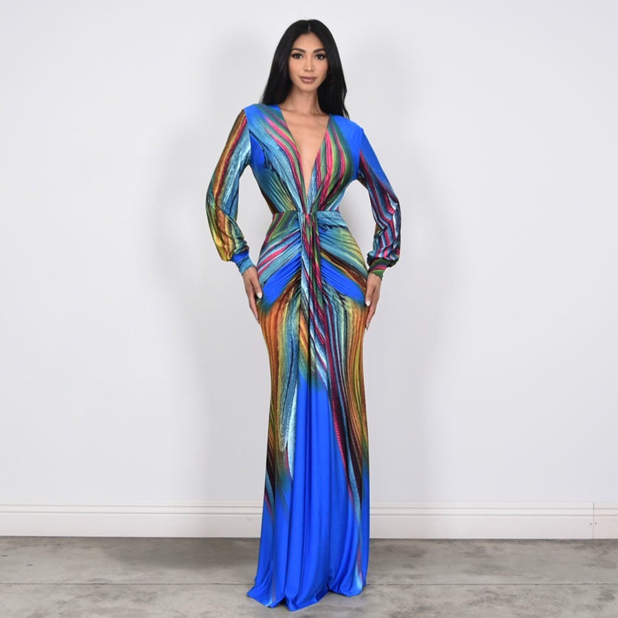 Eclipse Blue Royal Maxi Dress