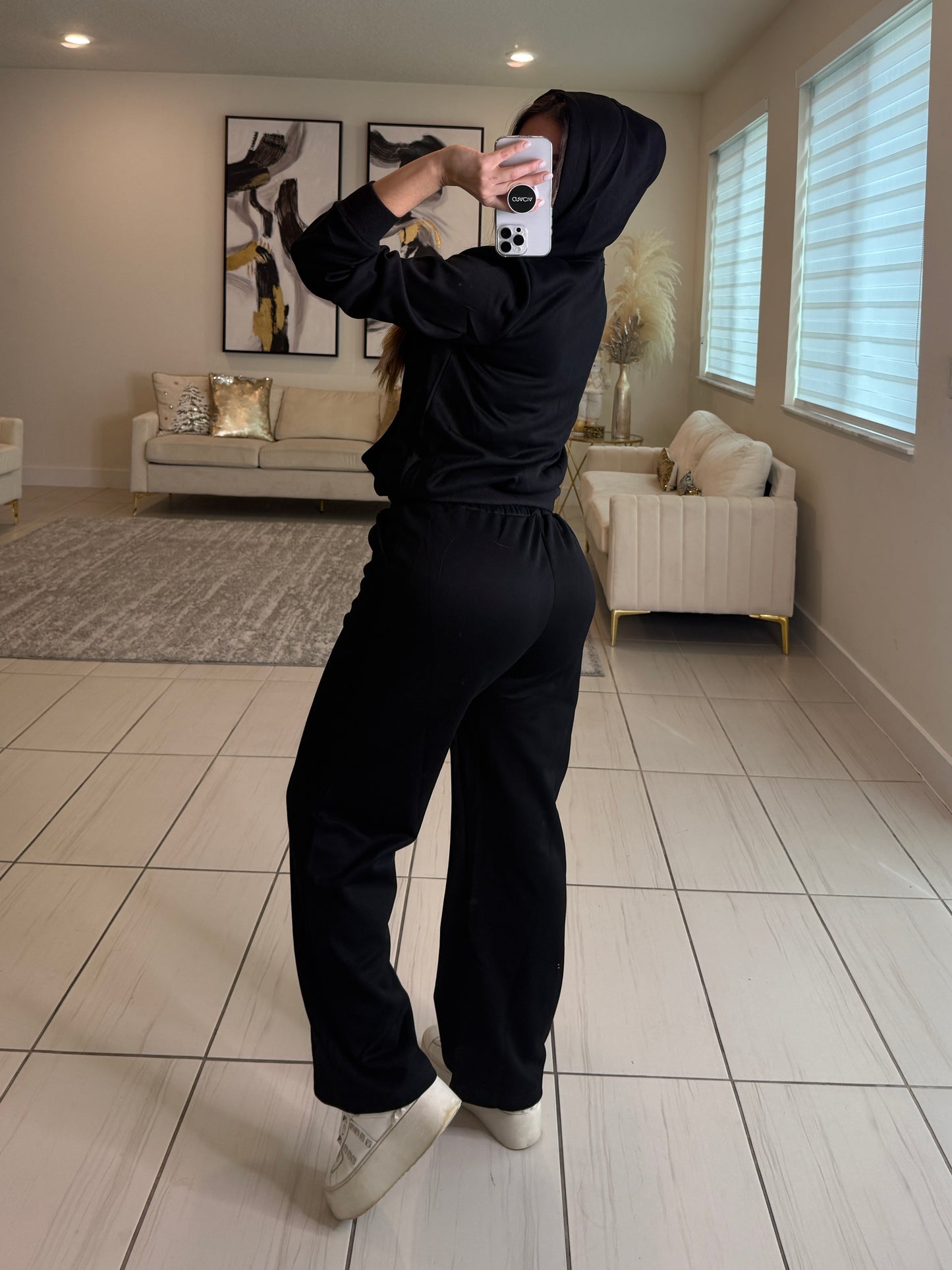 Iconic Halo Black Pant Set