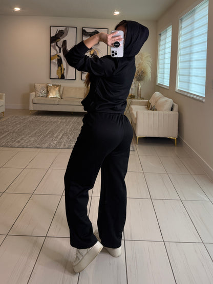 Iconic Halo Black Pant Set