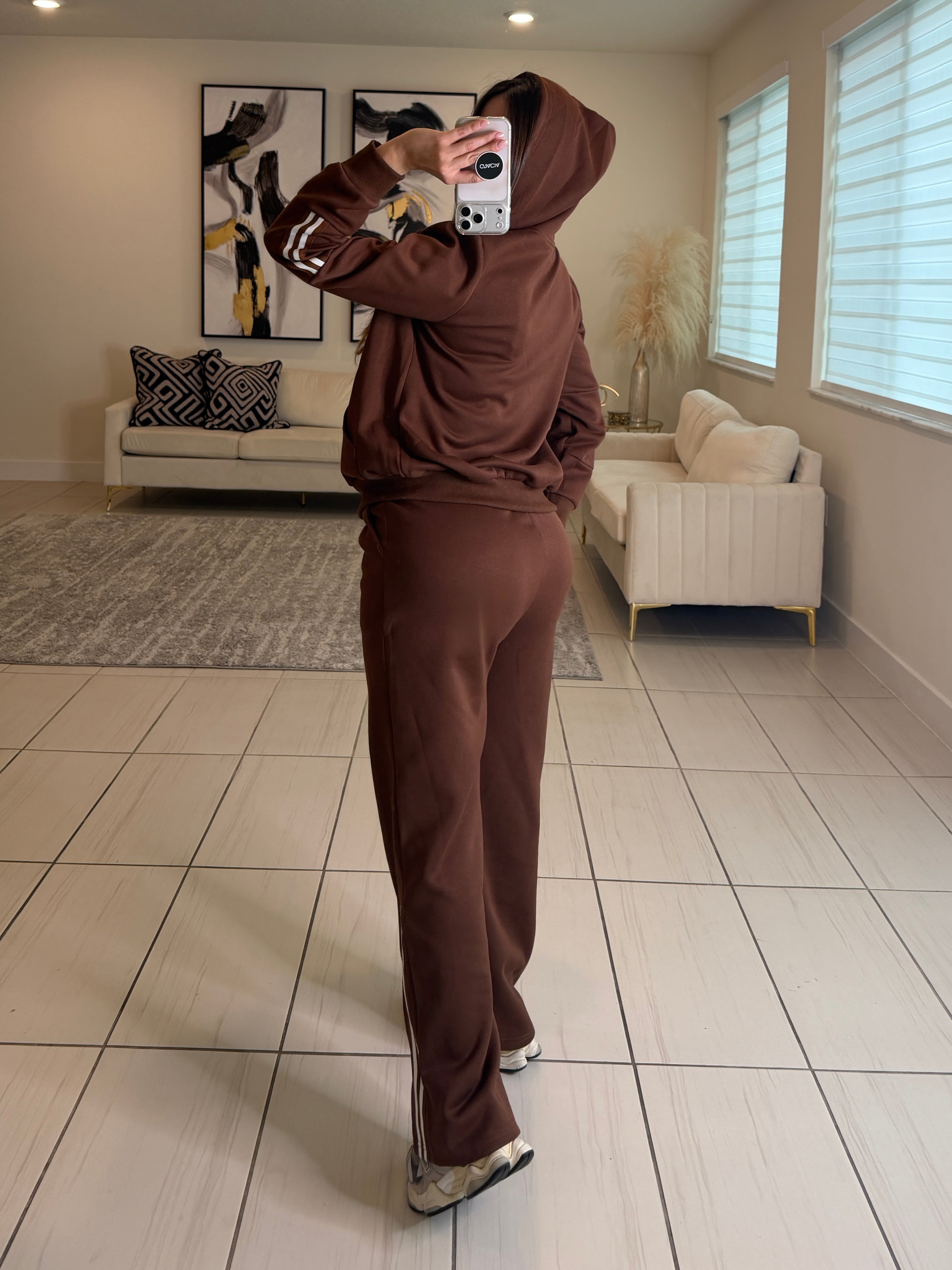 Iconic Stripes Halo Brown Pant Set