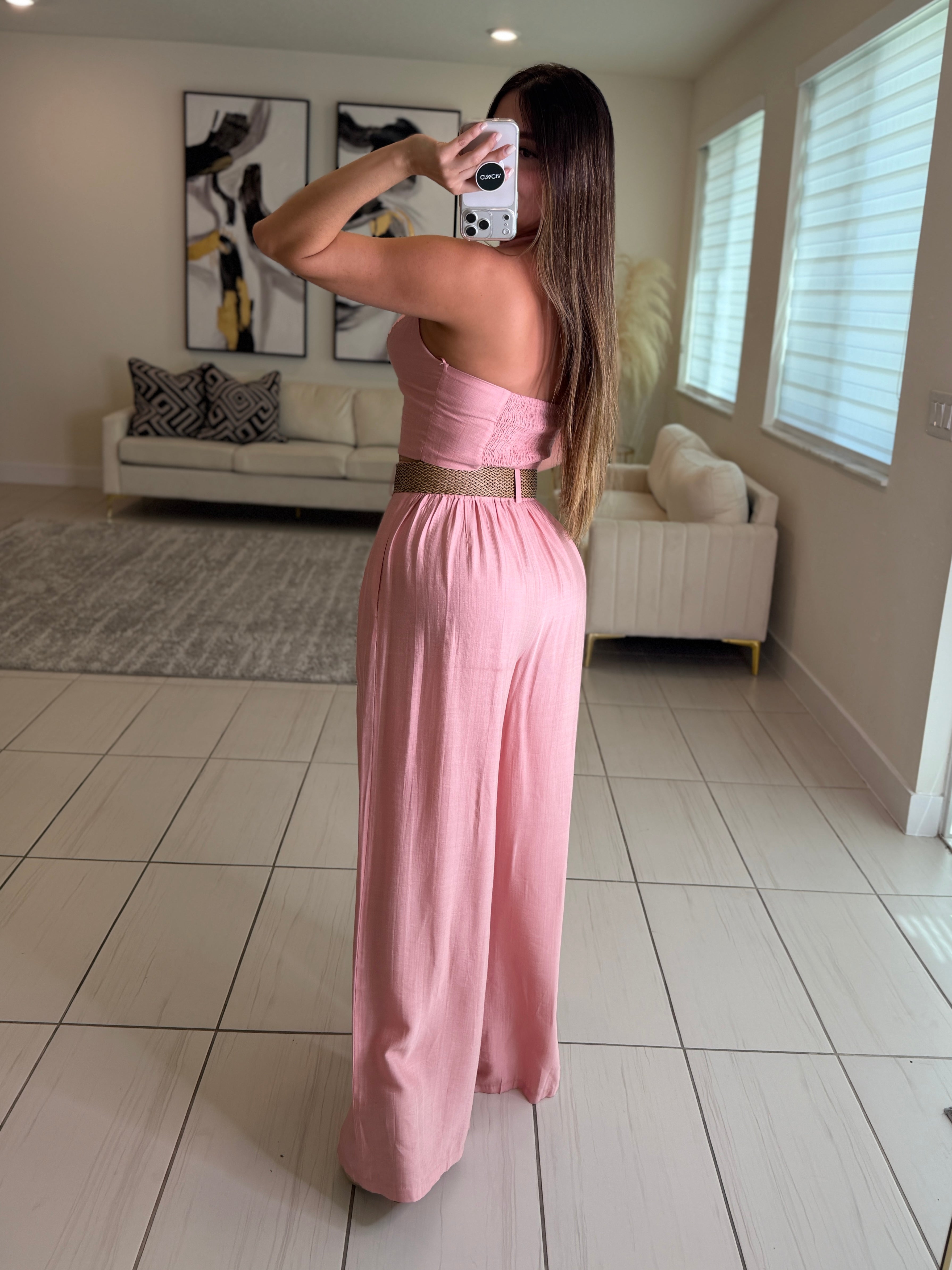 Sunkissed Soft Pink Pant Set