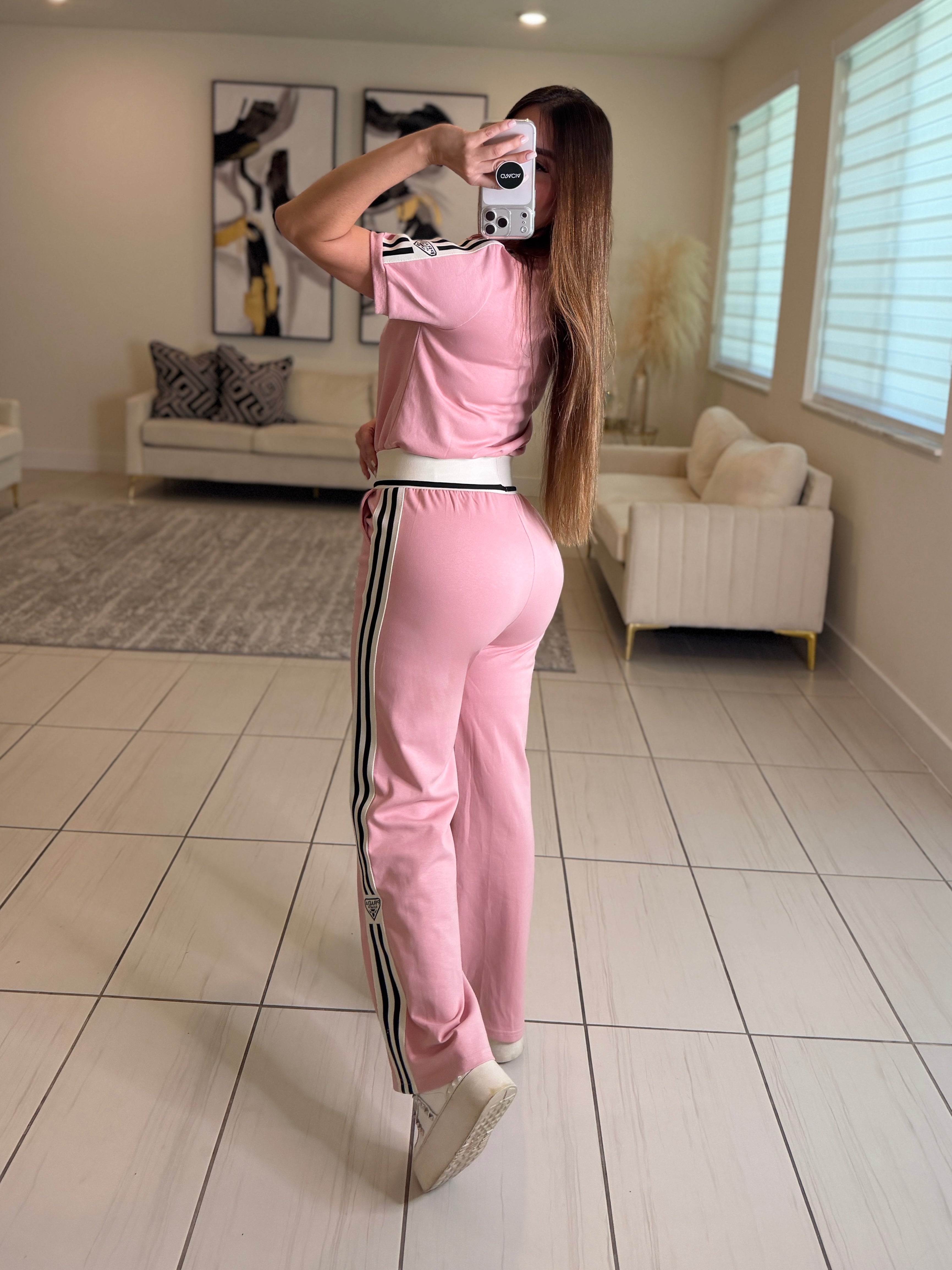 Iconic Structure Pink Pant Set