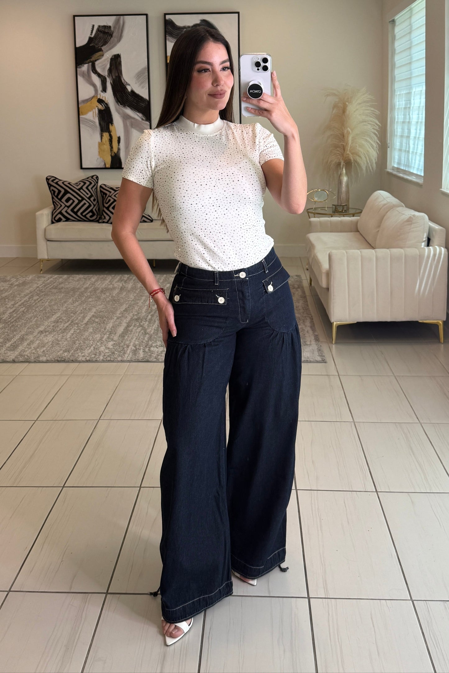 Lotus Balloon Style Denim Pants