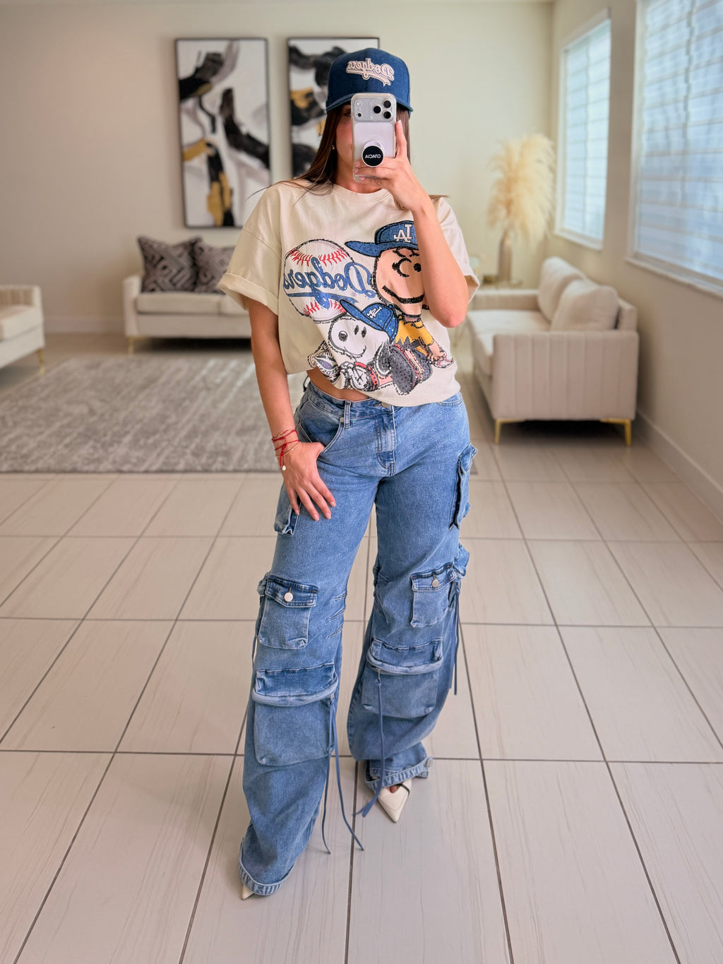 Gravity Flow Cargo Denim Pants