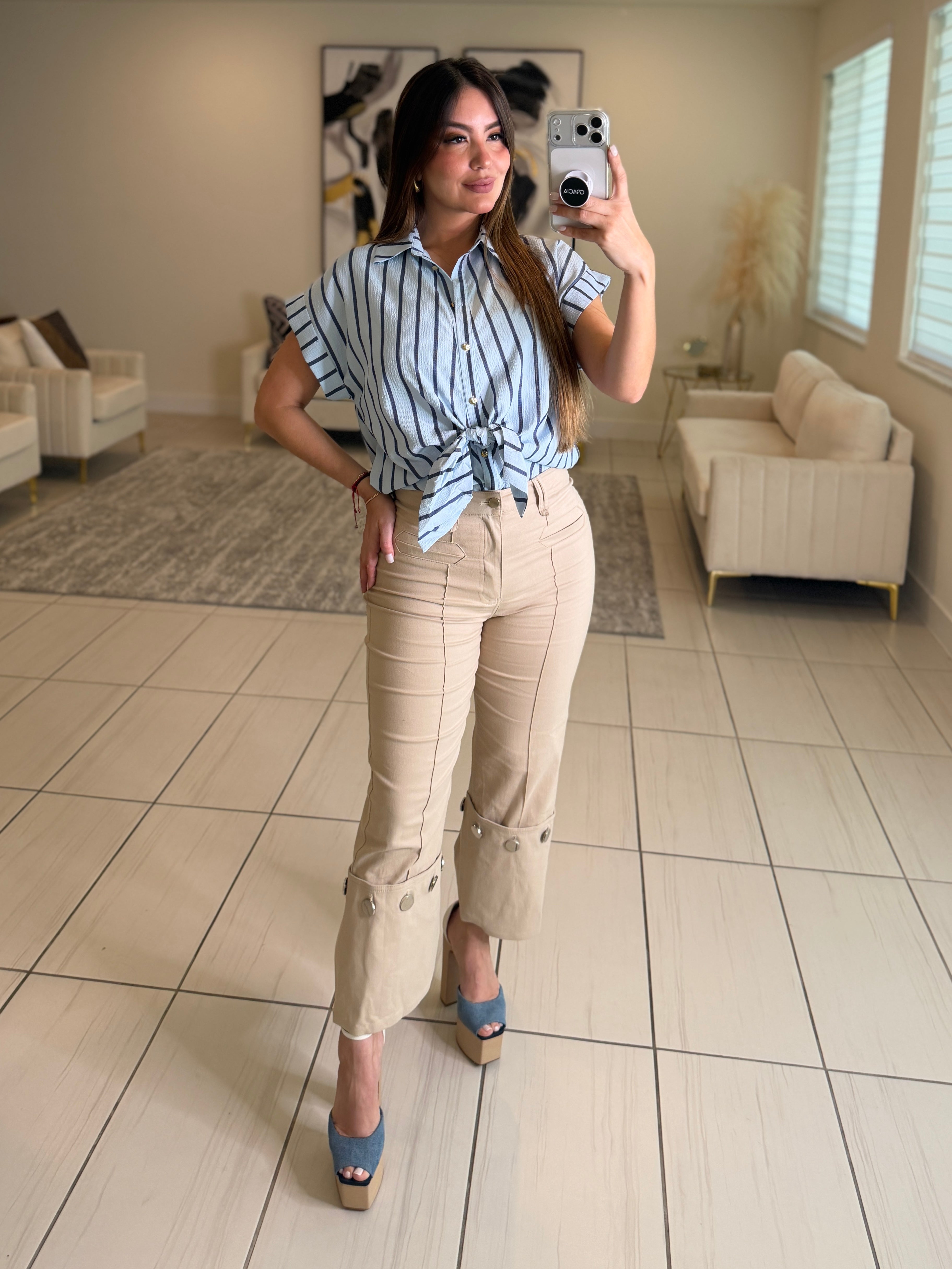 Angelic Stripes Blue Shirt