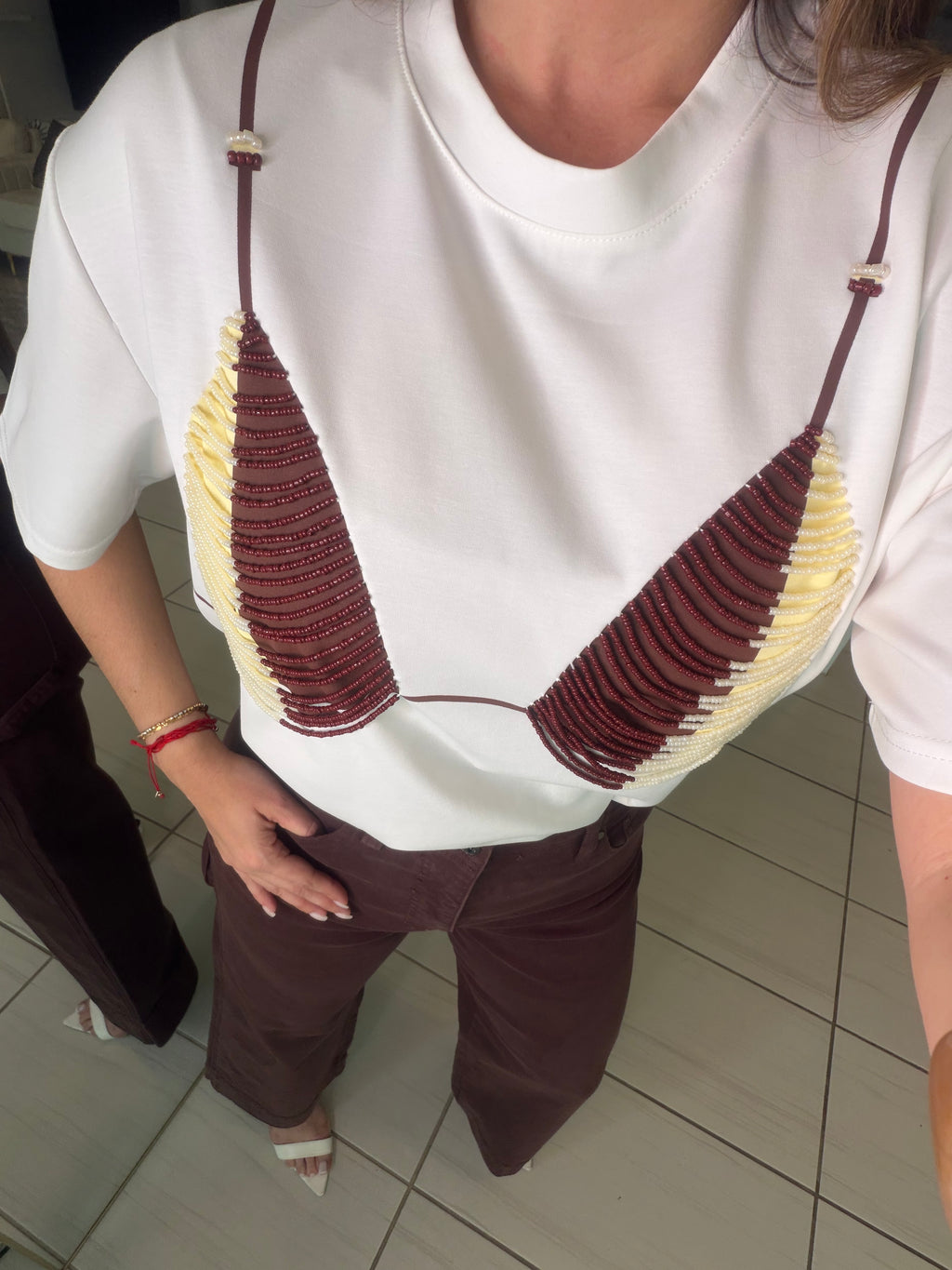 Embellished White Tshirt
