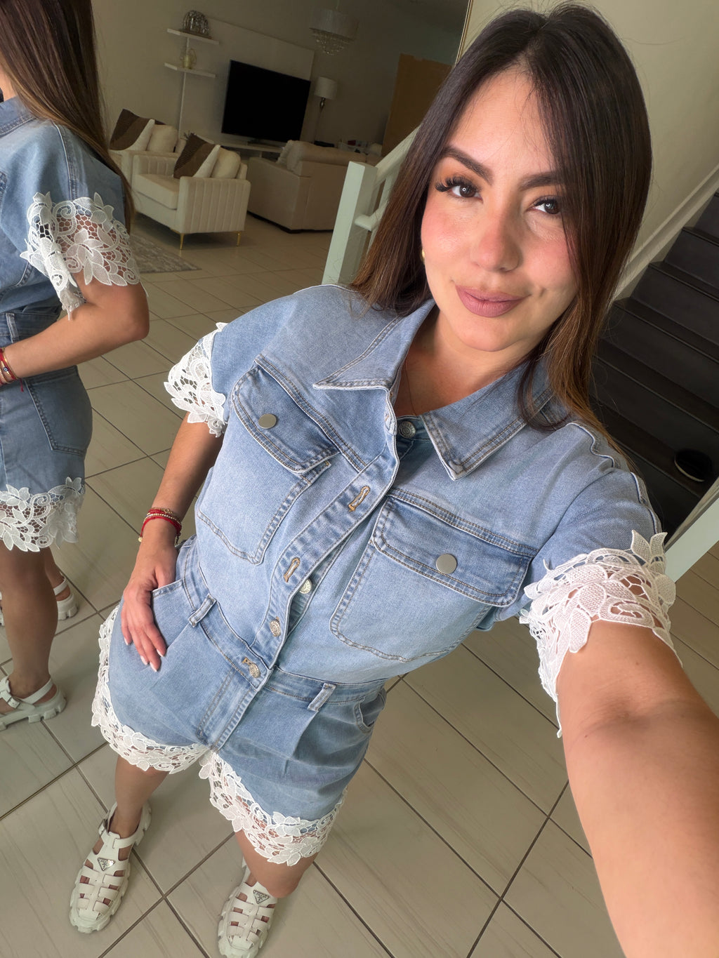 Summer Spicy Denim Romper