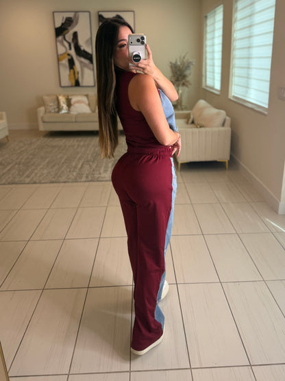 Iconic Wine and Denim Contrast Set