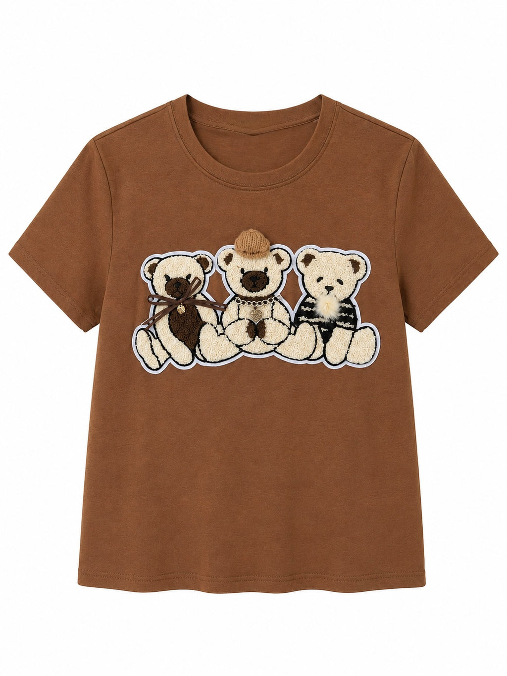 Fashionable Bears Brown Tshirt