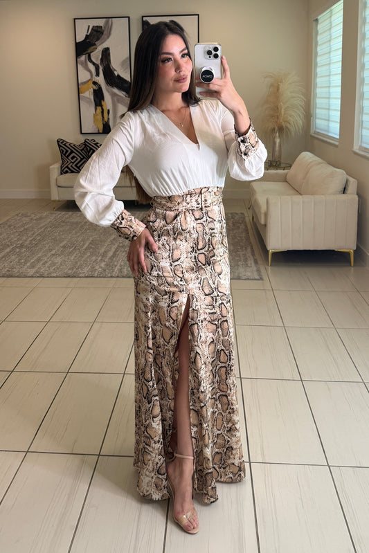 Viper Desire White Maxi Dress