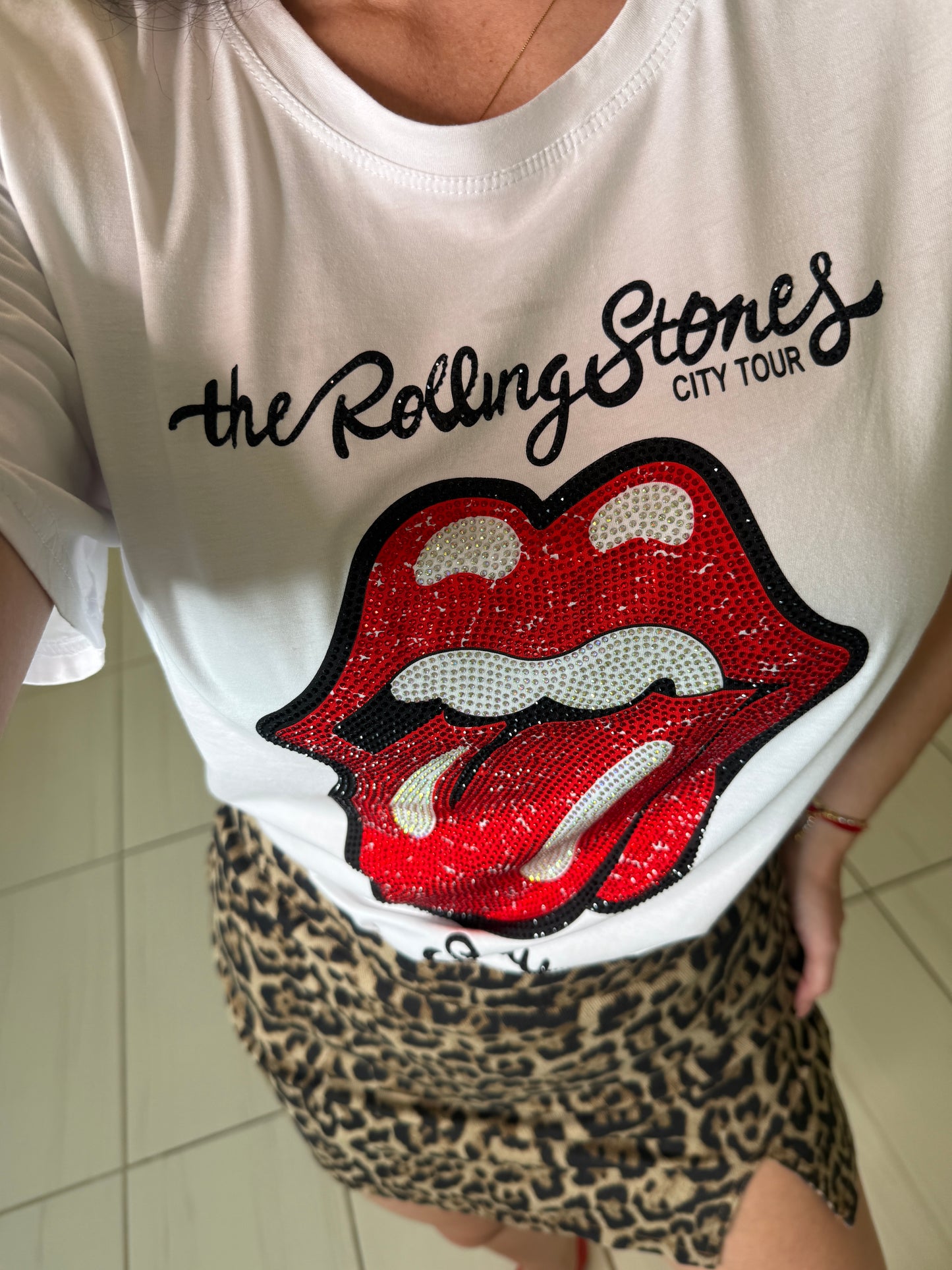 Stones in a Kiss White Top
