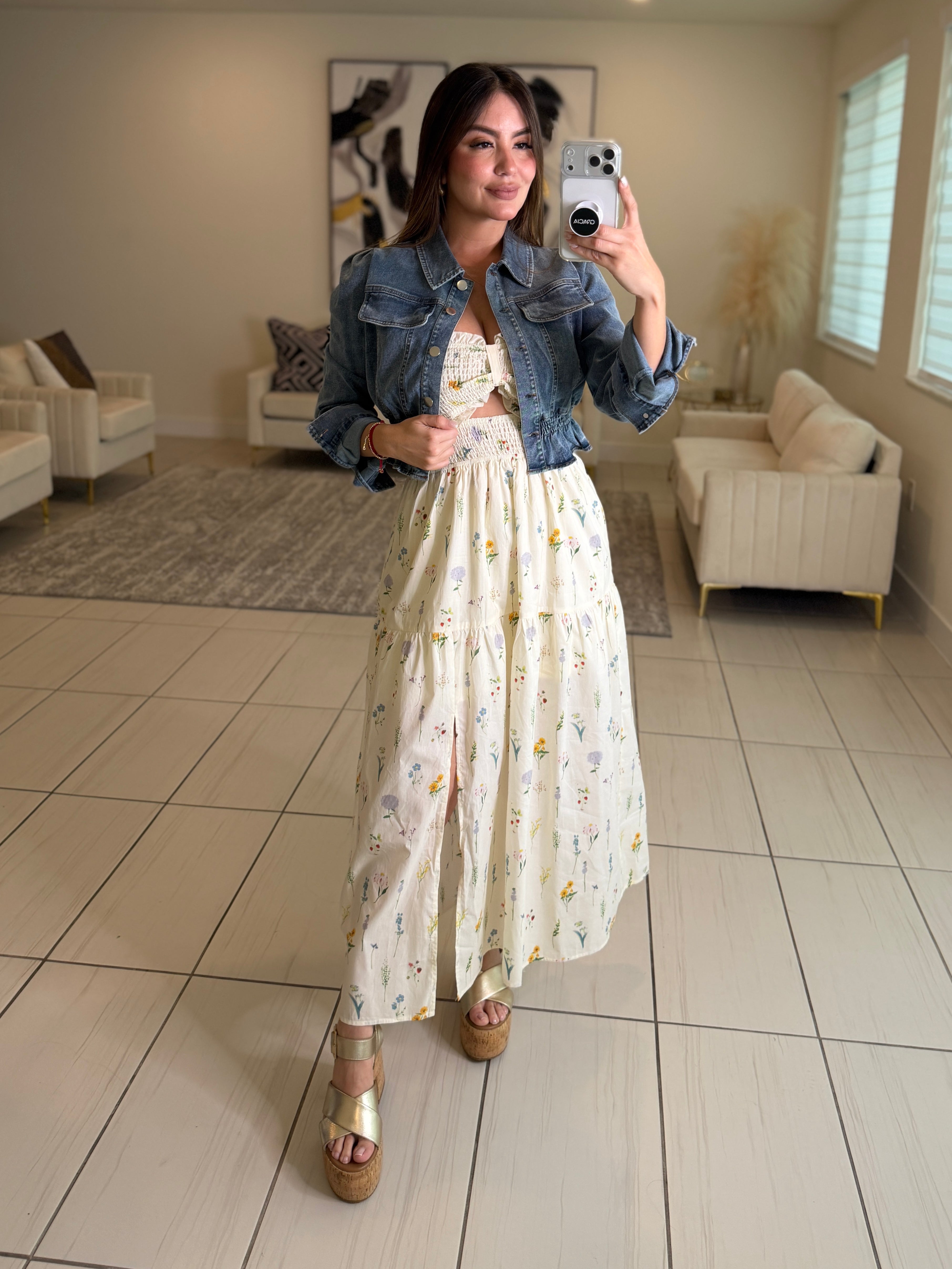 Luxe Horizon Blue Denim Jacket