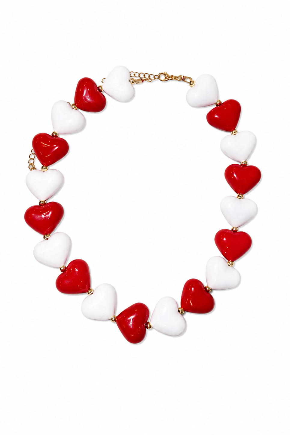 Love Pop Red and White Necklace