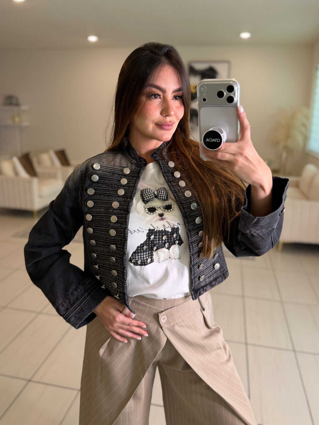 Napoleon Black Denim Jacket
