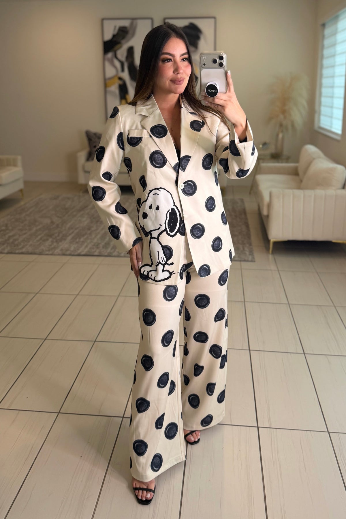 Couture Dots Ivory Pant Set