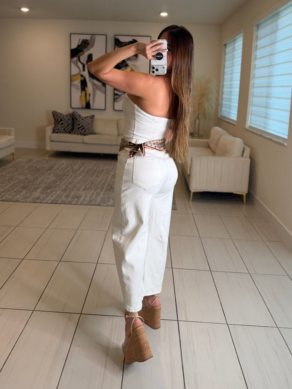 The Powerline White Jumpsuit