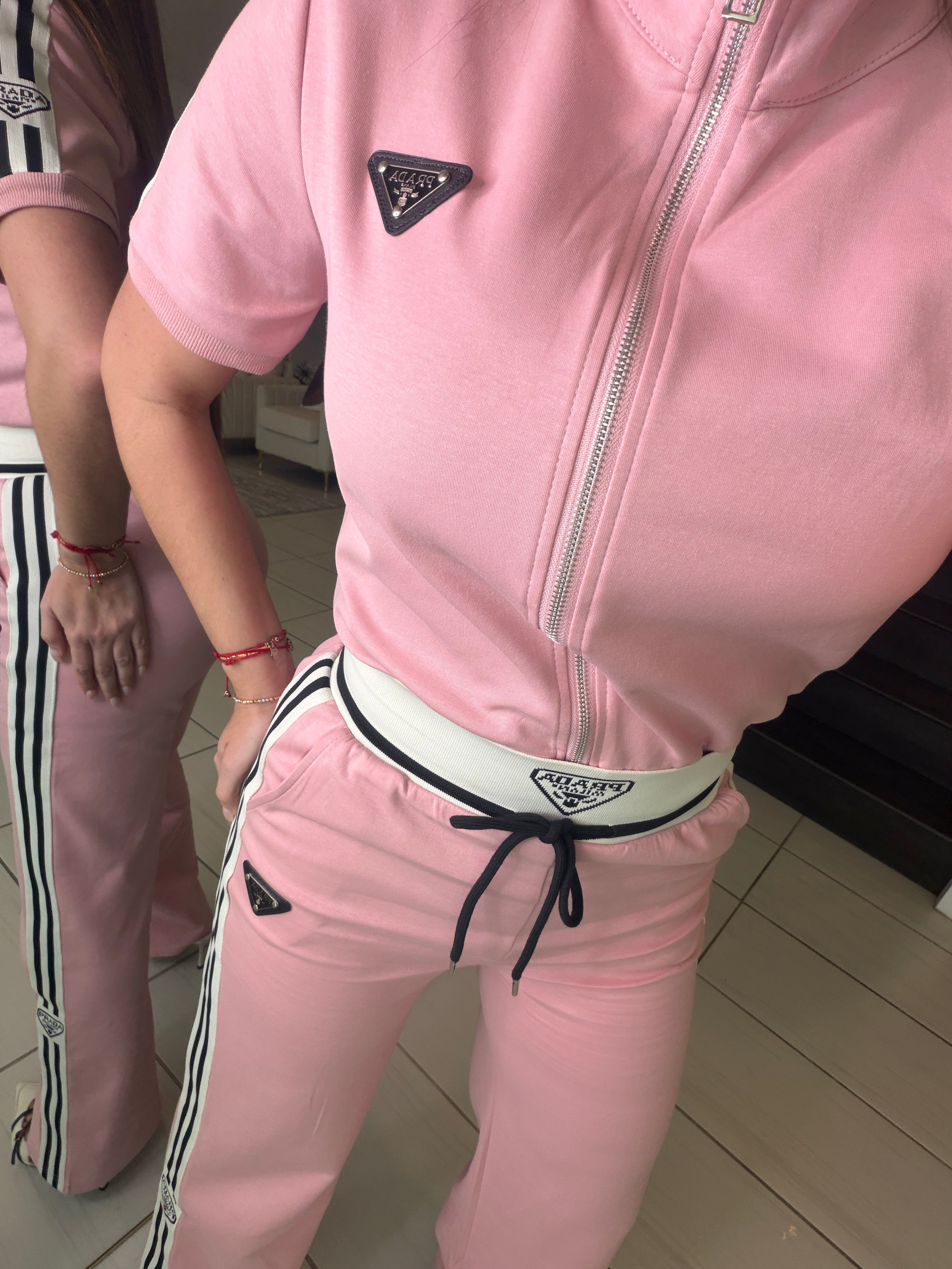 Iconic Structure Pink Pant Set