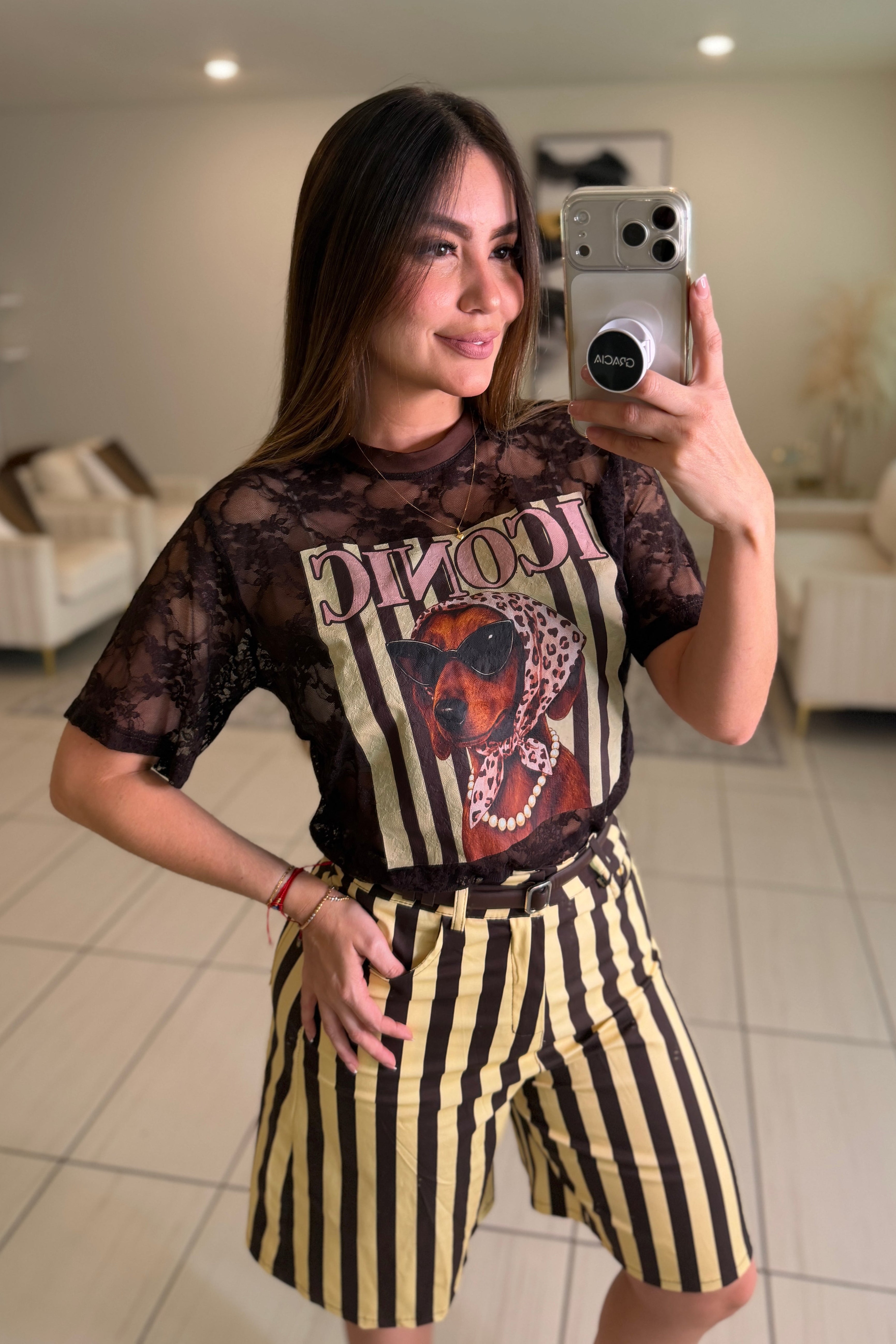 Iconic Puppy Brown Tshirt