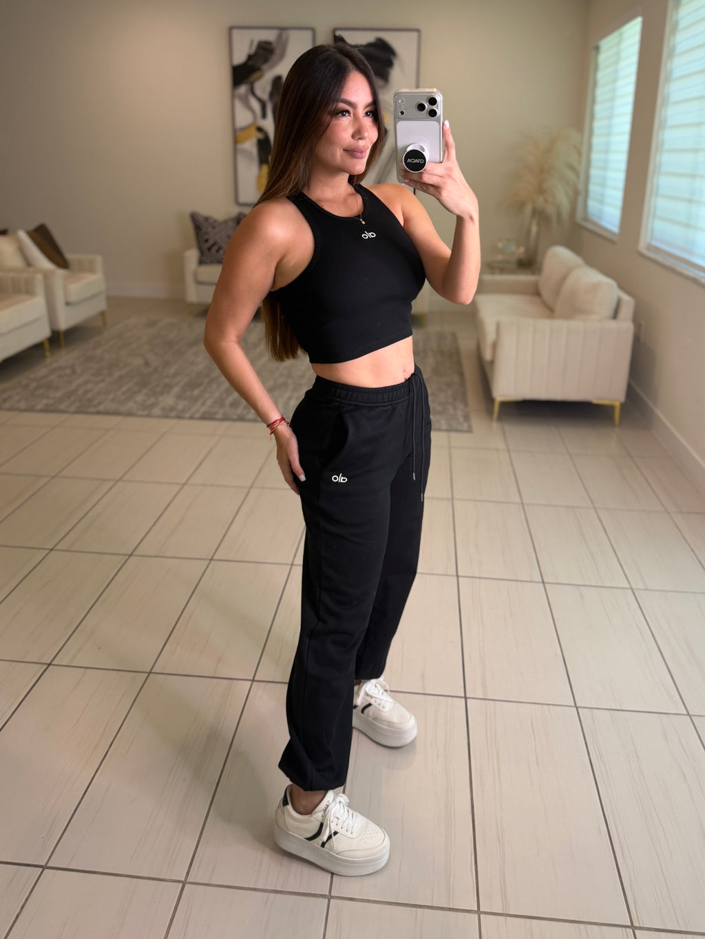 Iconic Halo Black Jogger Pant Set
