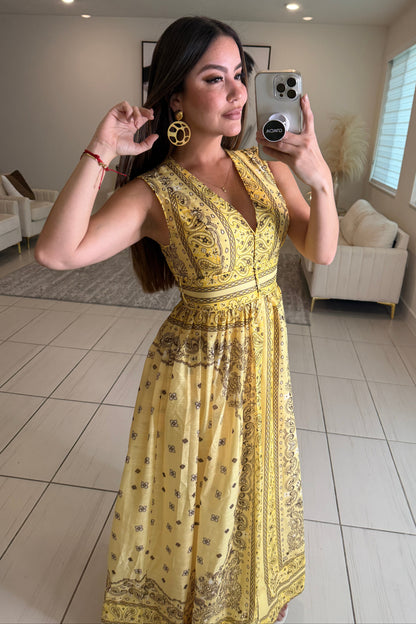 Enchanted Yellow Maxi Dress