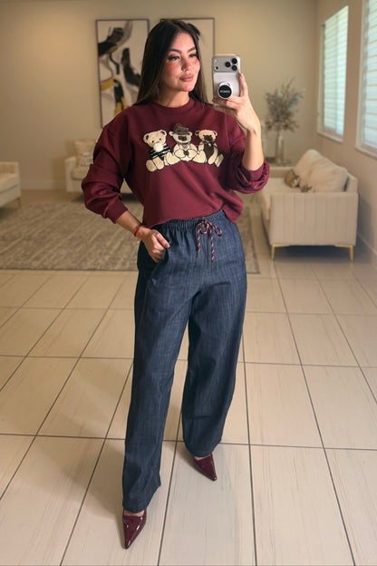 Cutest Bears Burgundy Sweater