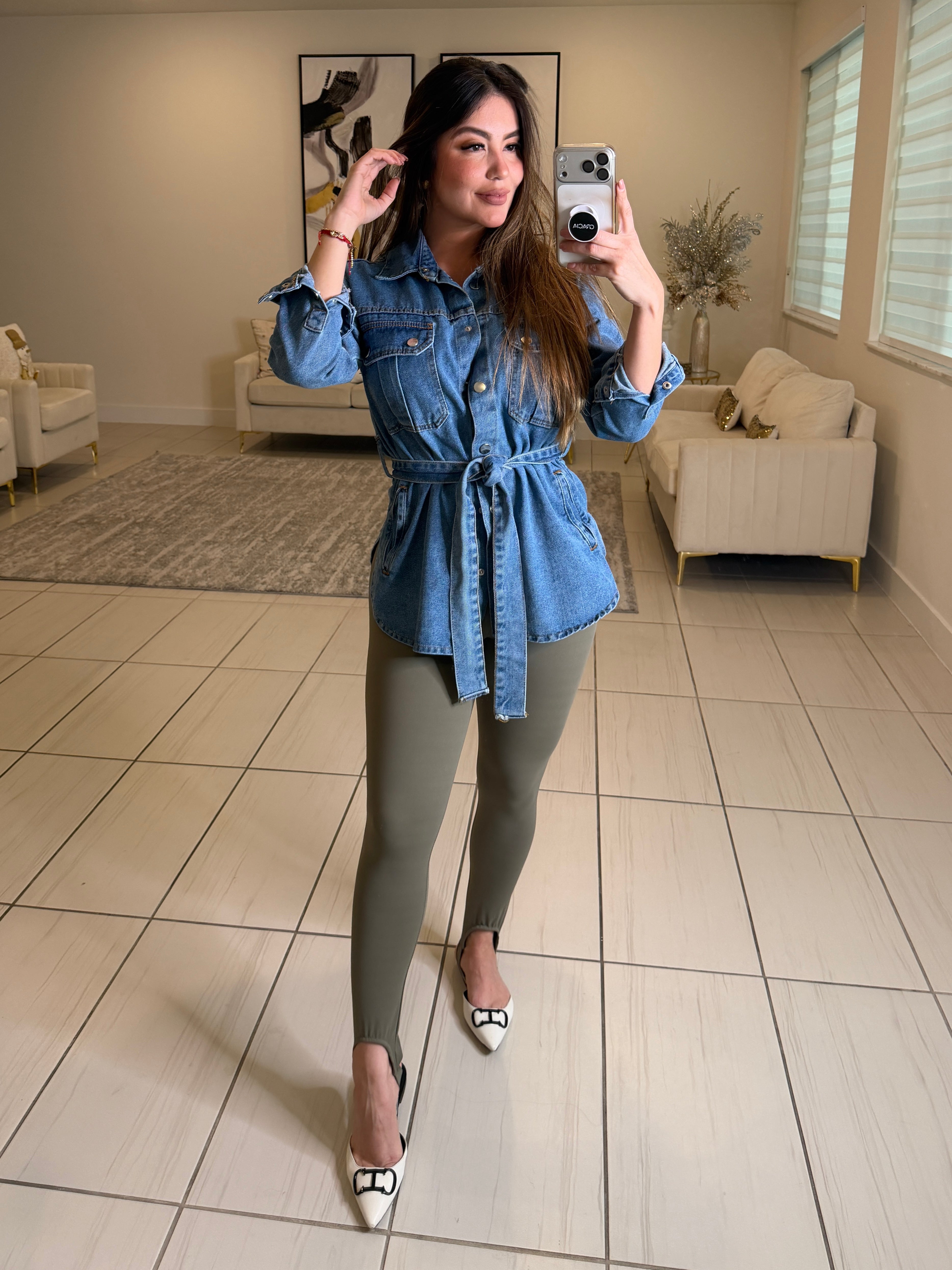 Power Sculpt Olive Green Leggings