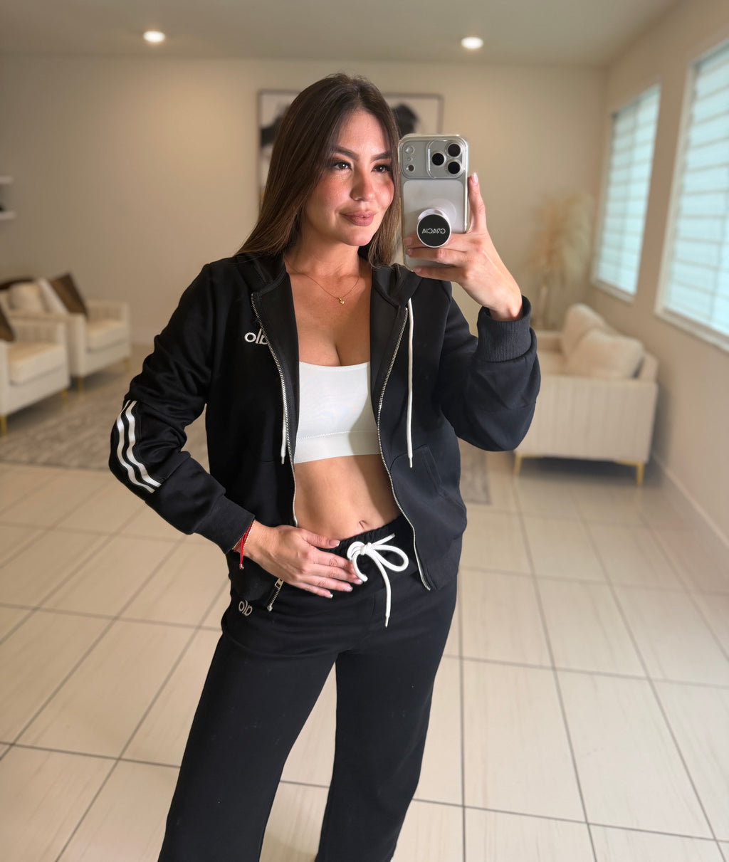 Iconic Stripes Halo Black Pant Set