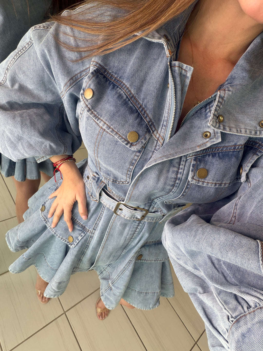 Luna Utility Denim Dress