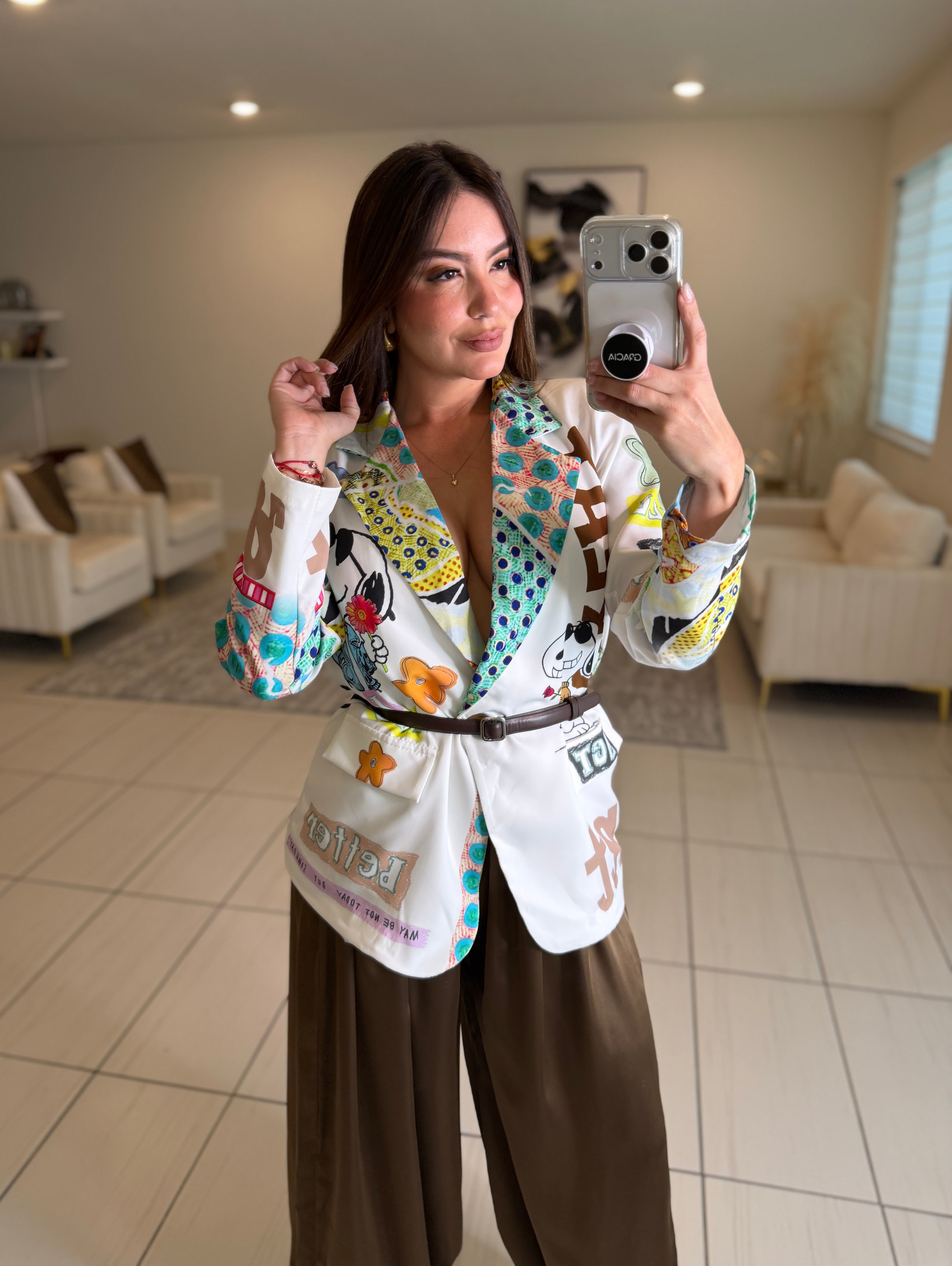 Power Poised Brown Balloon Pants