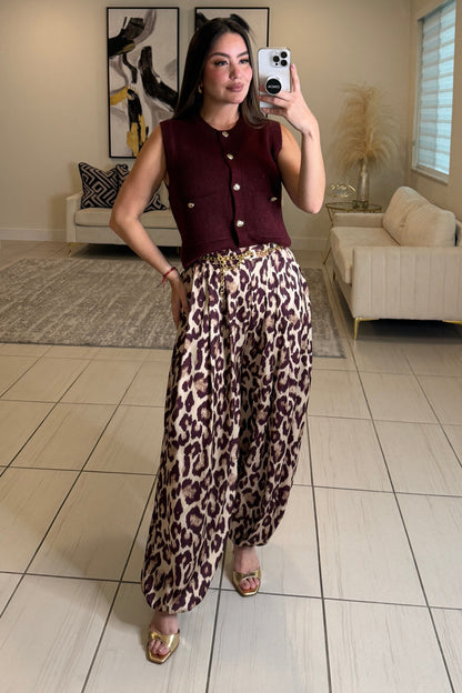 Simplicity Charm Knit Red Wine Vest