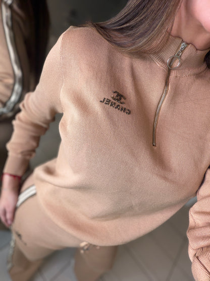 Iconic Mocha Knit Pant Set