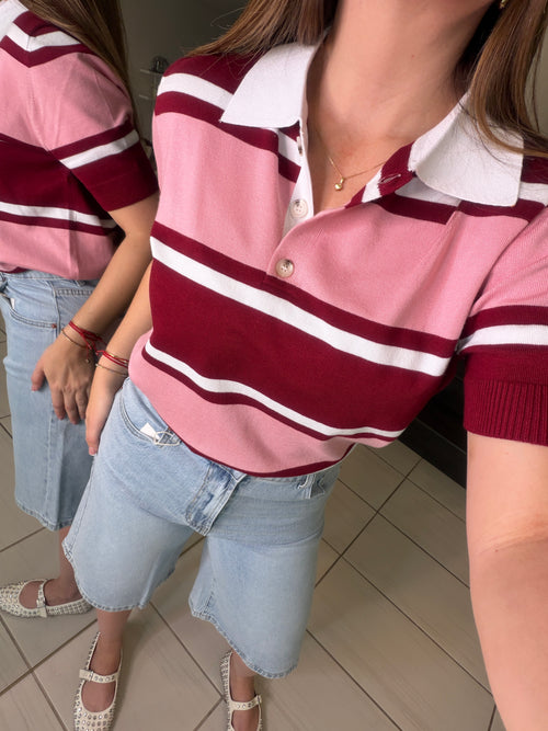 Sweet Stripes Pink Top