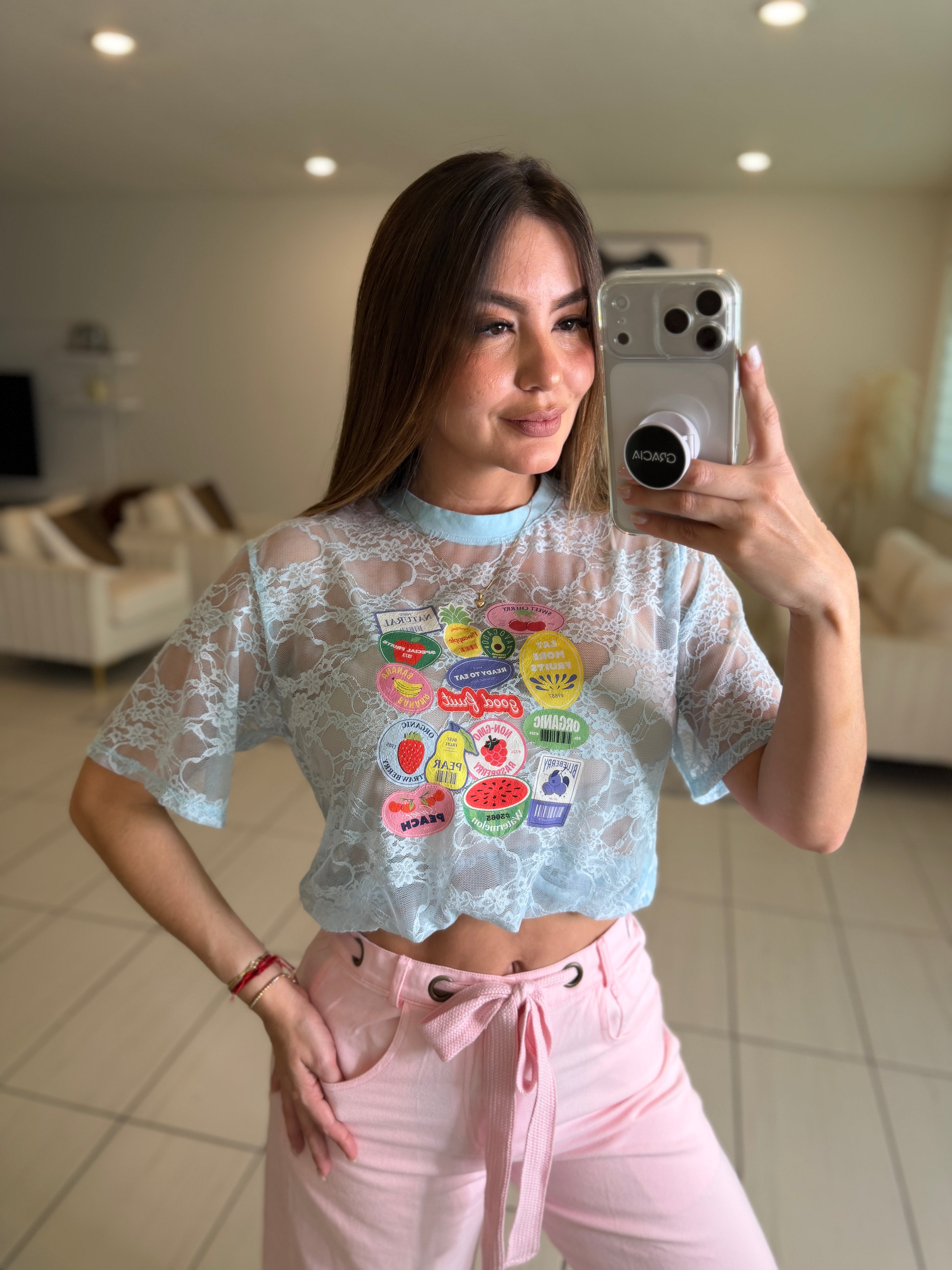 Colorful Barcode Blue Tshirt