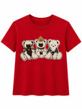 Fashionable Bears Red Tshirt